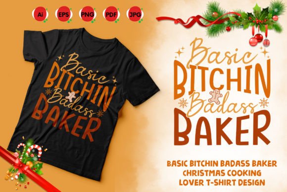 Baker Christmas T-Shirt Graphics & Designs