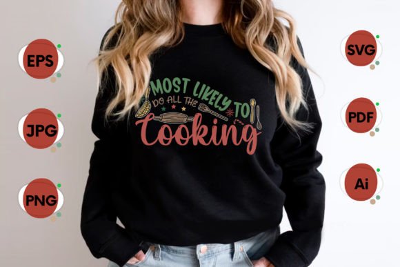 Cooking Retro Christmas Graphics & T-Shirt Designs