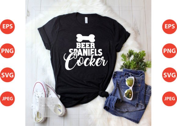 Dog Lover Beer Spaniels Cocker T-shirt Graphics