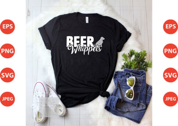 Dog Lover Beer Whippets Graphics for T-Shirt Designs