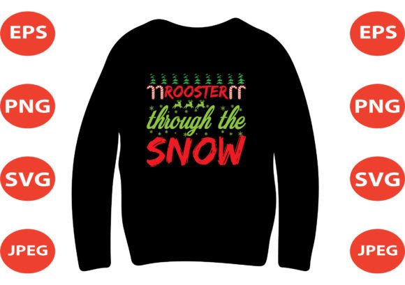 Funny Christmas Sweaters Rooster Through Graphics