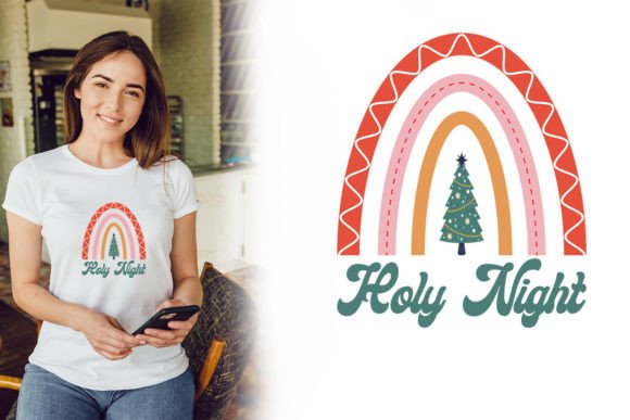 Review: Christmas Rainbow SVG Holy Night Shirt Design