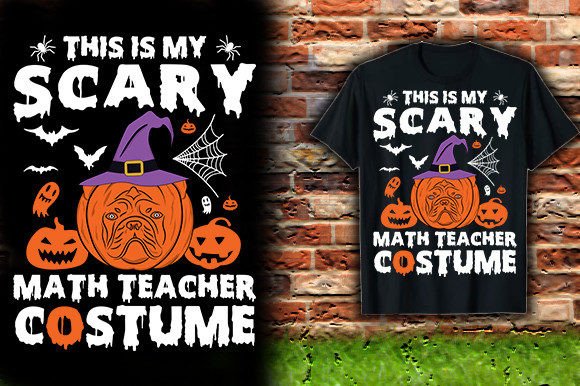 Scary Math Teacher Graphics for T-Shirt Designs